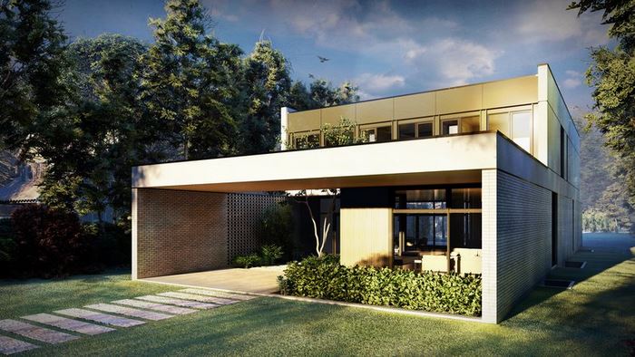 نمای ویلای مدرن